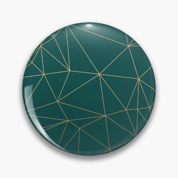 Item preview, Emerald Green Gold Geometric Pattern With Gold Shimmer designed and sold by Vic Torys ☆.