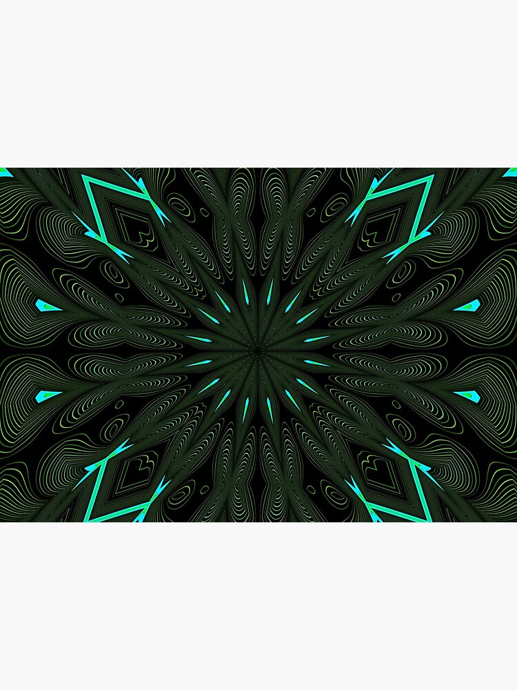 Fractal Madness - Neon Green Black by vkdezine