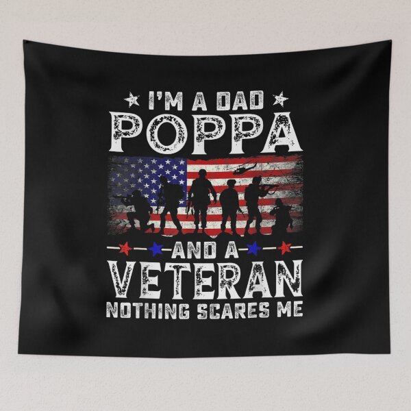 Item preview, Mens I'm A Dad Poppa And A Veteran For Dad Father's Day  designed and sold by tashiav.