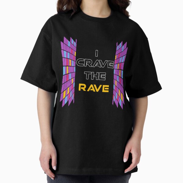 Aperçu de l'œuvre I Crave The Rave - Save Our Scene - Centre jaune sur bleu marine créée et vendue par NoMatterLab.