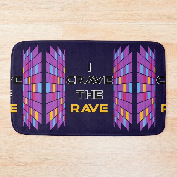 Item preview, I Crave The Rave - Save Our Scene - Center Yellow on Navy Blue designed and sold by NoMatterLab.