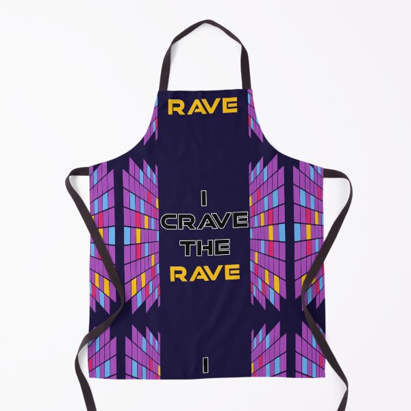 Item preview, I Crave The Rave - Save Our Scene - Center Yellow on Navy Blue designed and sold by NoMatterLab.