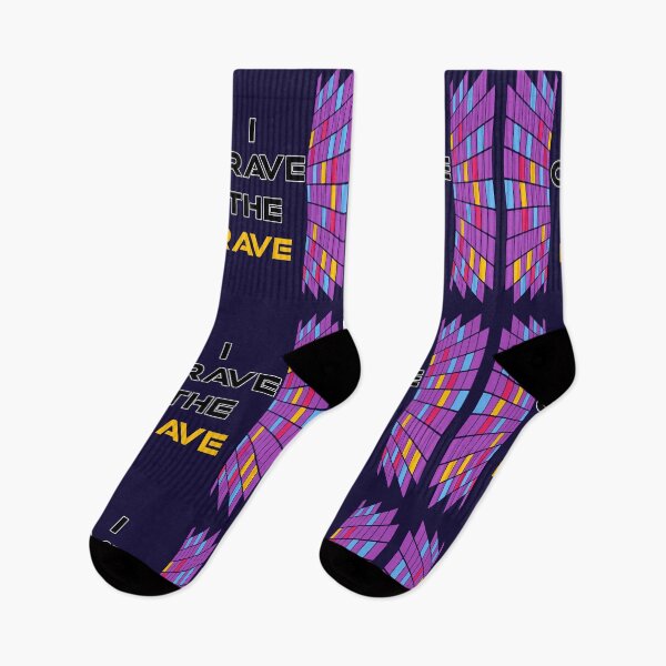 Item preview, I Crave The Rave - Save Our Scene - Center Yellow on Navy Blue designed and sold by NoMatterLab.