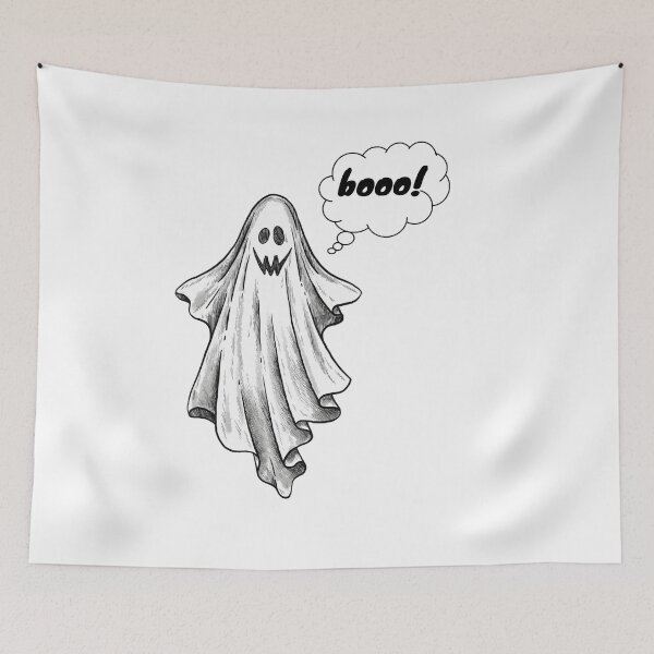 Item preview, funny ghost saying "boo" designed and sold by Marouane21.