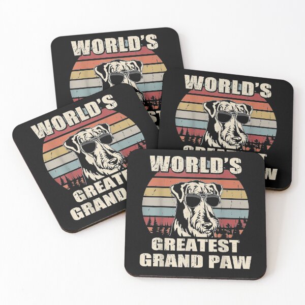Item preview, World's Greatest Grand Paw Airedale Terrier Vintage Retro  designed and sold by anniet33.