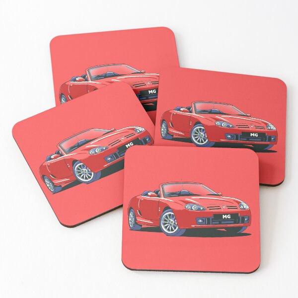 Aperçu de l'œuvre Voiture MG Rover MG TF en rouge solaire créée et vendue par Webazoot Industries - Car Art.