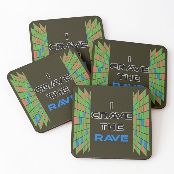 Item preview, I Crave The Rave - Save Our Scene - Center Blue on Dark Green designed and sold by NoMatterLab.