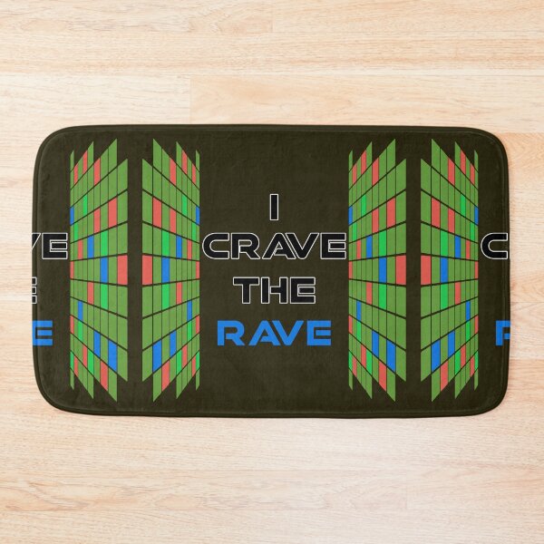 Item preview, I Crave The Rave - Save Our Scene - Center Blue on Dark Green designed and sold by NoMatterLab.