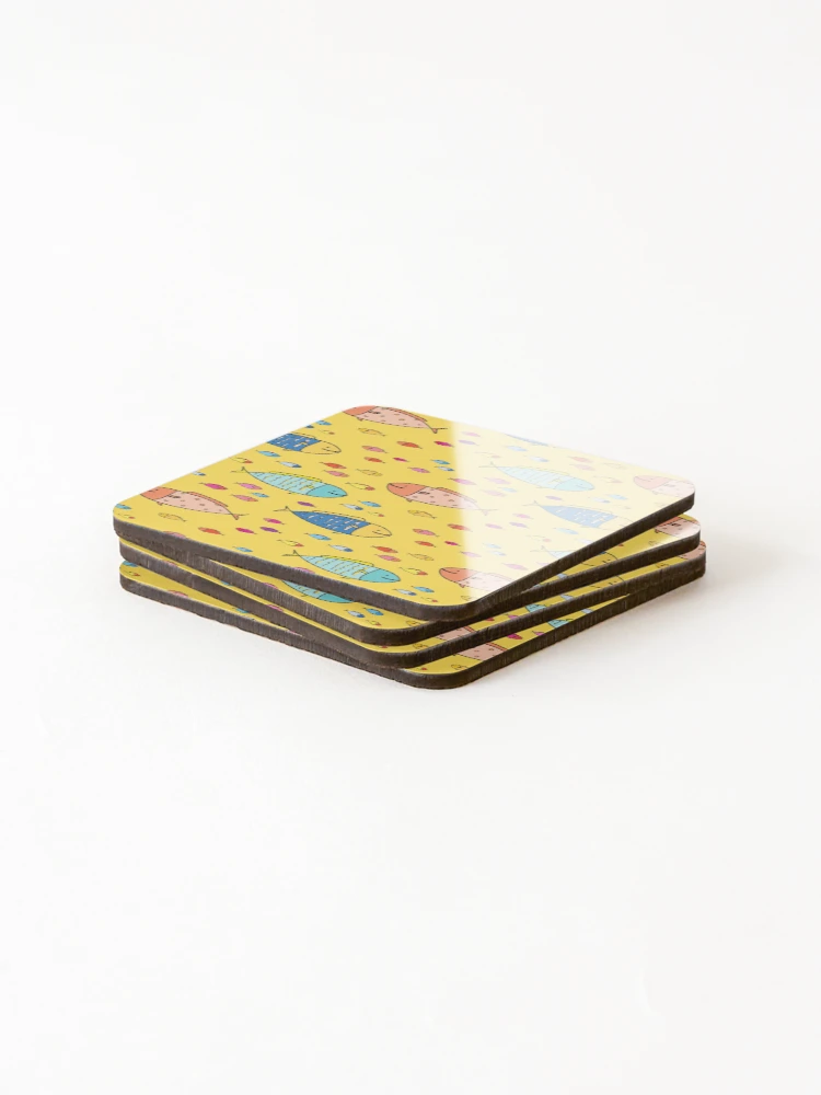 Thumbnail 4 of 5, Coasters (Set of 4), Summer Fish Pattern Design designed and sold by Youpattern.