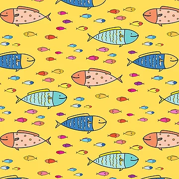 Artwork thumbnail, Summer Fish Pattern Design by Youpattern