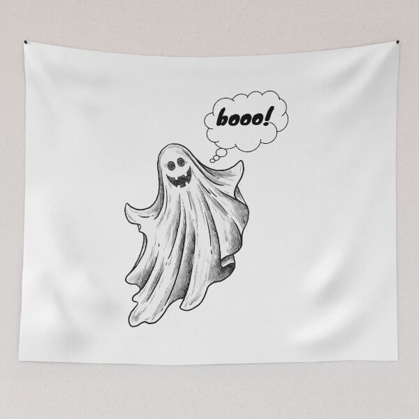 Item preview, funny ghost saying "boo" designed and sold by Marouane21.