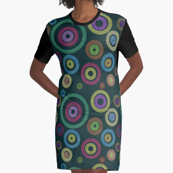 Bokeh Abstract Art Graphic T-Shirt Dress