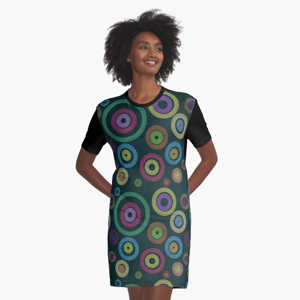 Bokeh Abstract Art Graphic T-Shirt Dress