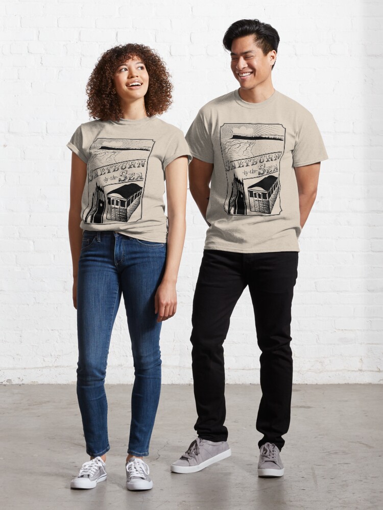 Thumbnail 1 of 7, Classic T-Shirt, NDVH Saltburn-by-the-Sea stamp designed and sold by nikhorne.