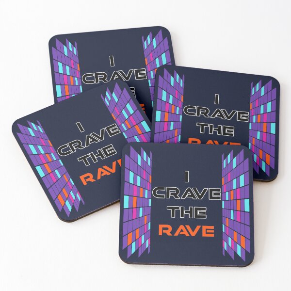 Item preview, I Crave The Rave - Save Our Scene - Center Orange on Dark Blue designed and sold by NoMatterLab.