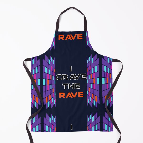 Item preview, I Crave The Rave - Save Our Scene - Center Orange on Dark Blue designed and sold by NoMatterLab.