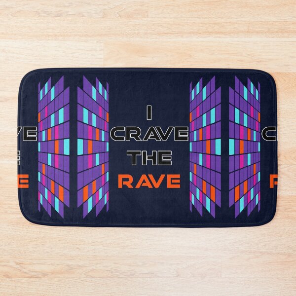 Item preview, I Crave The Rave - Save Our Scene - Center Orange on Dark Blue designed and sold by NoMatterLab.