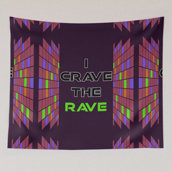 Item preview, I Crave The Rave - Save Our Scene - Center Green on Purple designed and sold by NoMatterLab.
