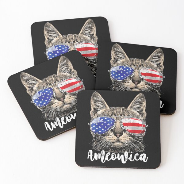 Item preview, Ameowica Cat American Flag Usa 4th Of July Men Women Kids  designed and sold by tashiav.