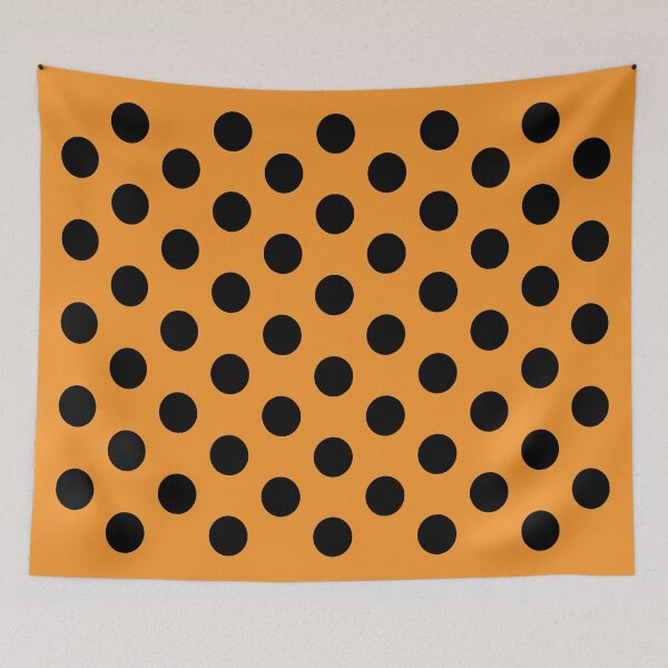Item preview, Medium BLACK & ORANGE POLKA DOTS designed and sold by RachelMacht.