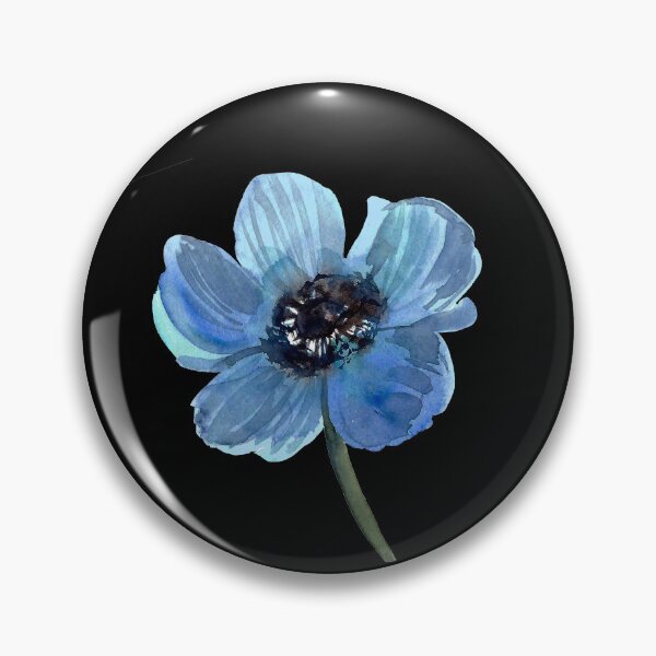 Item preview,  Anemone Blossom Flower. Vintage Pretty Blue Anemone. designed and sold by ZheltakovaIana.