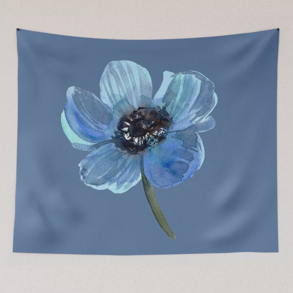 Item preview,  Anemone Blossom Flower. Vintage Pretty Blue Anemone. designed and sold by ZheltakovaIana.