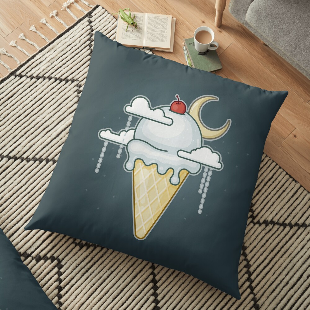 moon ice cream pillow