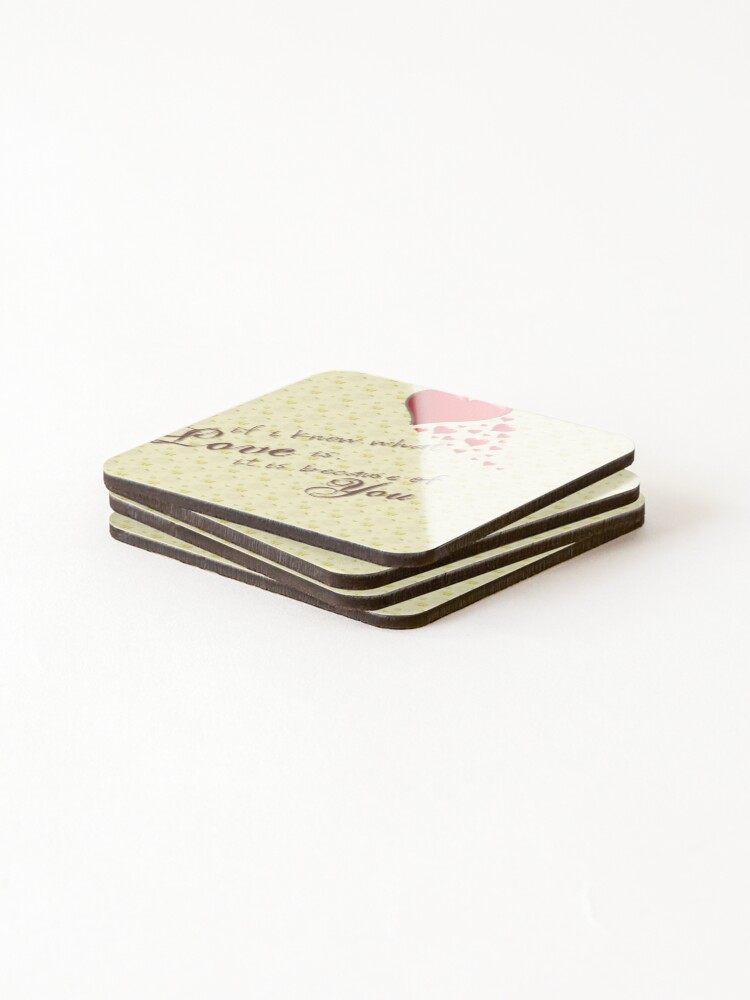 Thumbnail 4 of 5, Coasters (Set of 4), Love designed and sold by Rlgroup.