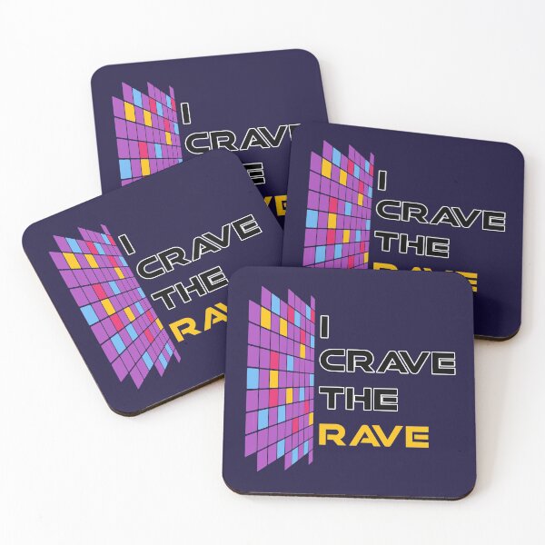 Item preview, I Crave The Rave - Save Our Scene - Yellow on Navy Blue designed and sold by NoMatterLab.
