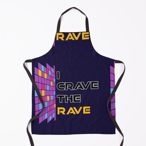 Item preview, I Crave The Rave - Save Our Scene - Yellow on Navy Blue designed and sold by NoMatterLab.
