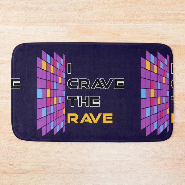 Item preview, I Crave The Rave - Save Our Scene - Yellow on Navy Blue designed and sold by NoMatterLab.