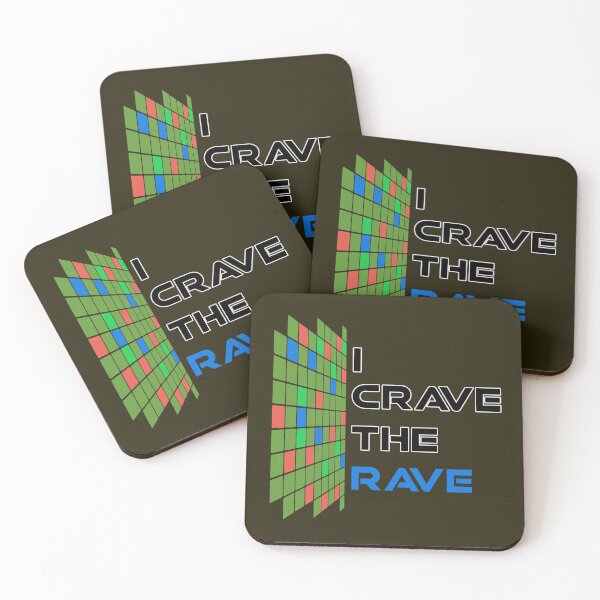 Item preview, I Crave The Rave - Save Our Scene - Blue on Dark Green designed and sold by NoMatterLab.