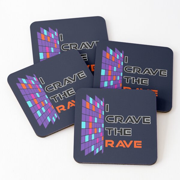Item preview, I Crave The Rave - Save Our Scene - Orange on Dark Blue designed and sold by NoMatterLab.