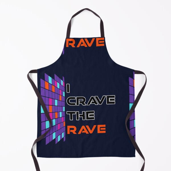 Item preview, I Crave The Rave - Save Our Scene - Orange on Dark Blue designed and sold by NoMatterLab.
