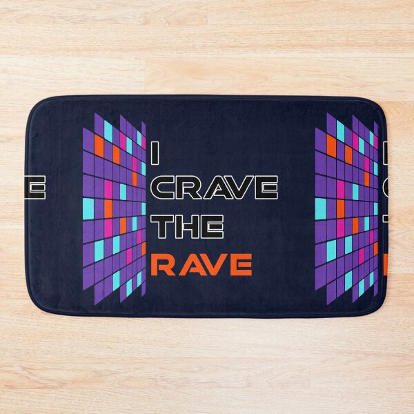Item preview, I Crave The Rave - Save Our Scene - Orange on Dark Blue designed and sold by NoMatterLab.