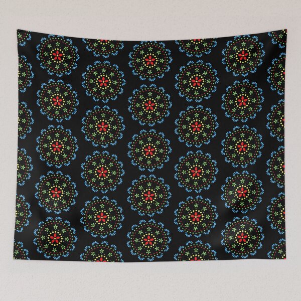 Item preview, Floral Round Papel Picado - Multicolour (Shade-2) designed and sold by biowvishruti.