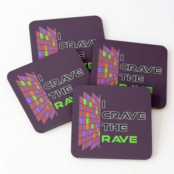 Item preview, I Crave The Rave - Save Our Scene - Green on Purple designed and sold by NoMatterLab.