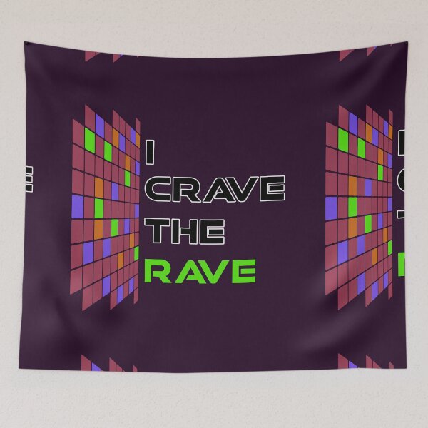 Item preview, I Crave The Rave - Save Our Scene - Green on Purple designed and sold by NoMatterLab.