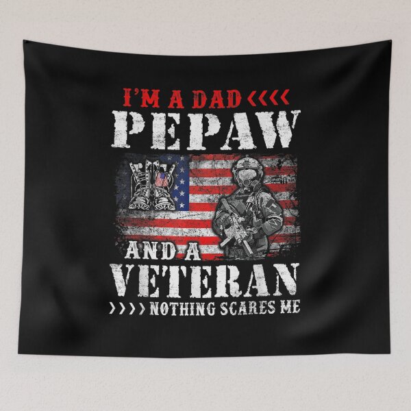 Item preview, Mens I'm A Daddy Pepaw Veteran Distressed For Father's Day  designed and sold by tashiav.