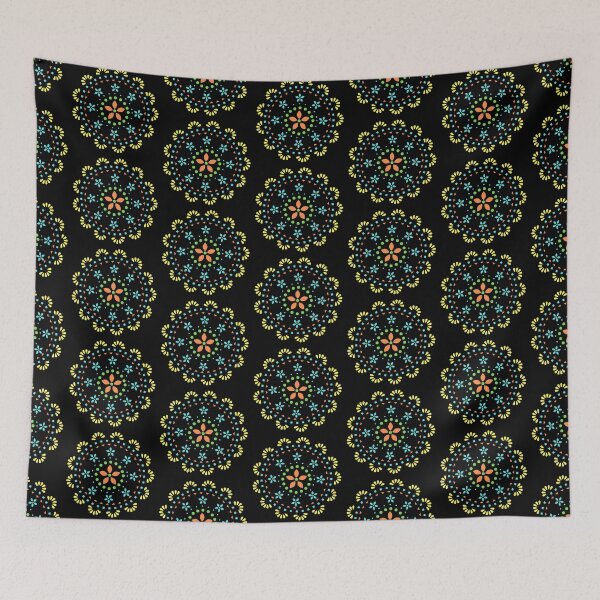 Item preview, Floral Round Papel Picado - Multicolour (Shade-3) designed and sold by biowvishruti.