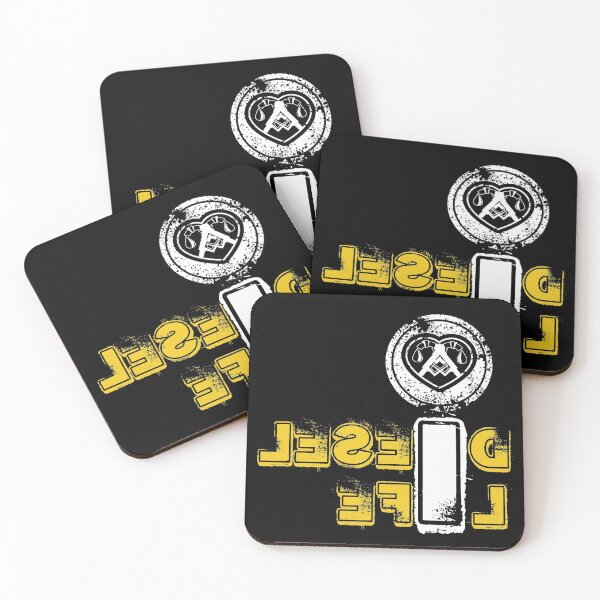 Item preview, I Heart Diesel Life Typography Yellow and Black-Funny Trucker designed and sold by Mary Maple.