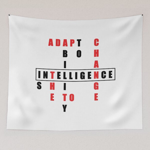 Item preview, intelligence is the ability to adapt to change ▎✔ perfect gift for the nerd or geek in your life. ✔ ▎Funny Stephen Hawking Quote Novelty    designed and sold by Troy  G Perez.