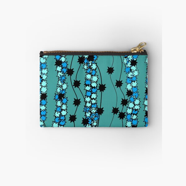 Item preview, Design Lines and FLower Look Like Teal Aqua Blue Black designed and sold by DesignsByMuriel.