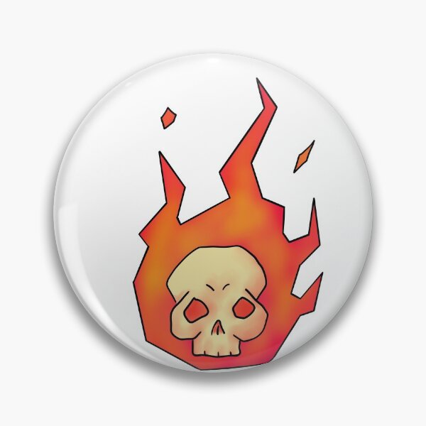 Item preview, skull in flame designed and sold by Furtecin.