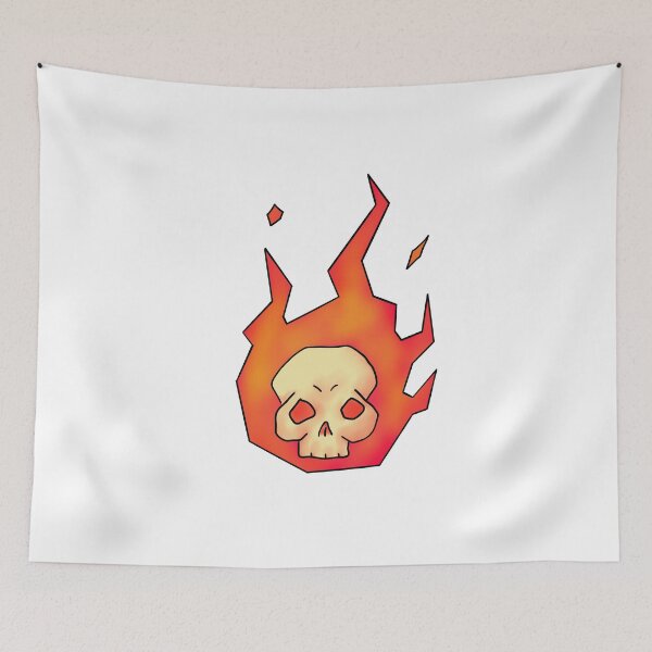 Item preview, skull in flame designed and sold by Furtecin.