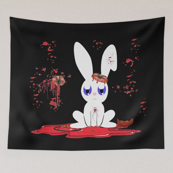 Item preview, Tomato massacre with rabbits, cool rabbit shirts designed and sold by Kirei-Lily.