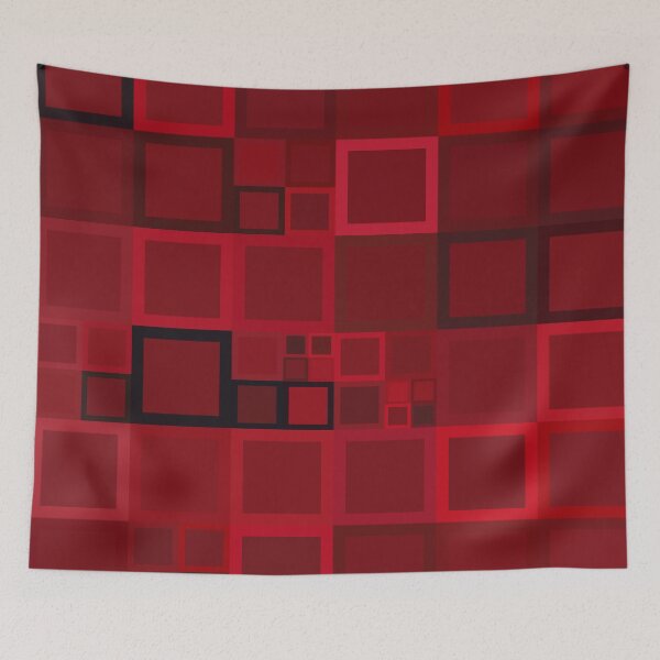 Item preview, red square graphic  designed and sold by ZubiyaArt.