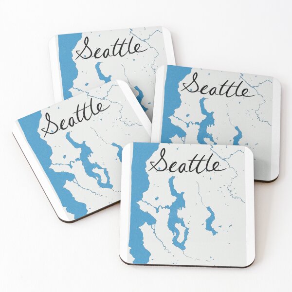 Item preview, Map of Seattle designed and sold by Corrie Mick.