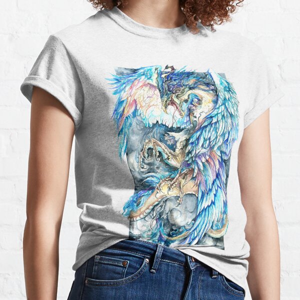 Dragon Casual Slim Tops Fantastic Creature Wings Summer Shirt Top Tee O Neck Female Ladies Dragon Casual Slim Tops Fantastic Creature Wings Summer Shirt Top Tee O Neck Female Ladies