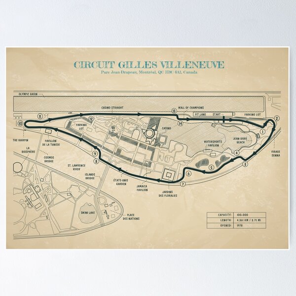 Artikel-Vorschau von Circuit Gilles Villeneuve   (Parchment), designt und verkauft von BGALAXY.